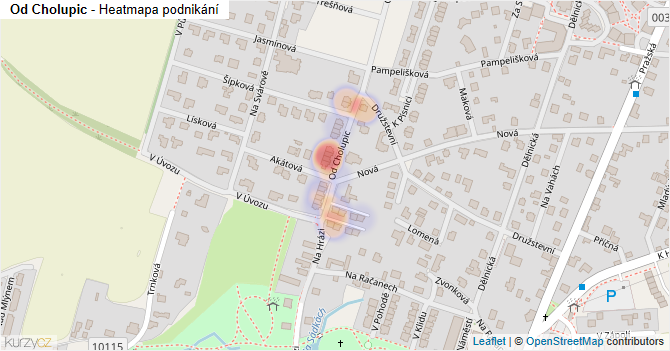Od Cholupic - mapa podnikání