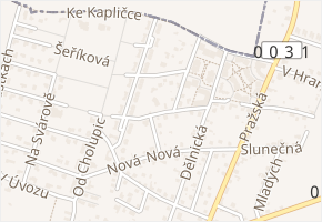 Pampelišková v obci Dolní Břežany - mapa ulice