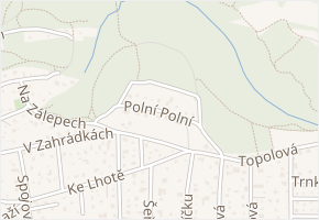 Polní v obci Dolní Břežany - mapa ulice