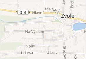 Příční v obci Dolní Břežany - mapa ulice