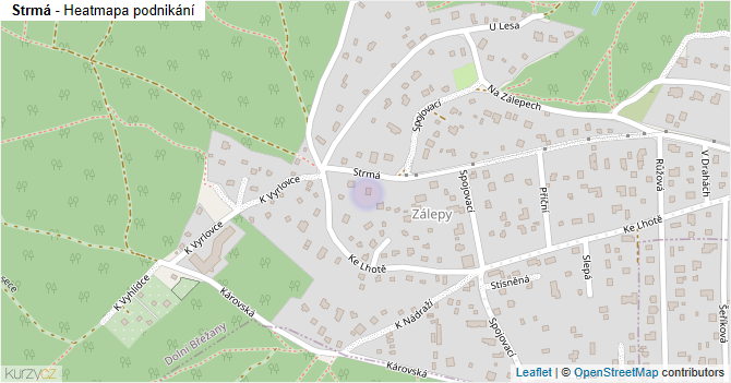 Strmá - mapa podnikání