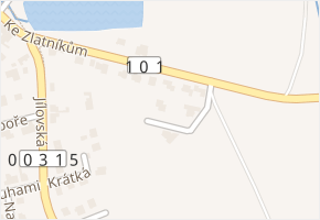 U Klizerdy v obci Dolní Břežany - mapa ulice