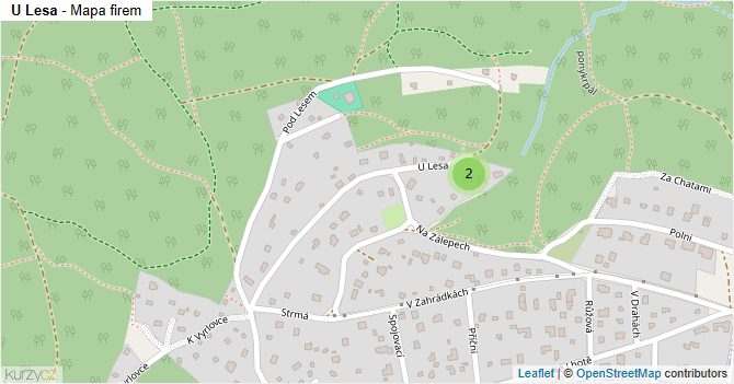 U Lesa - mapa firem