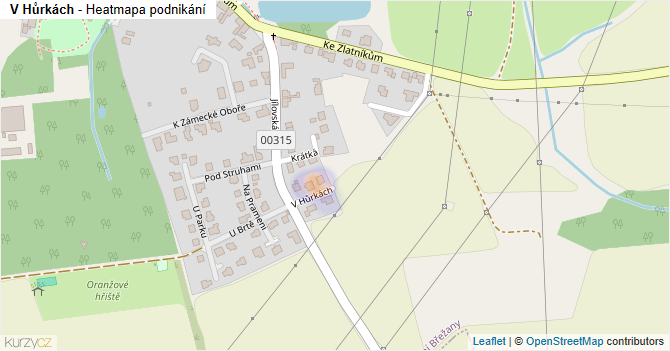 V Hůrkách - mapa podnikání