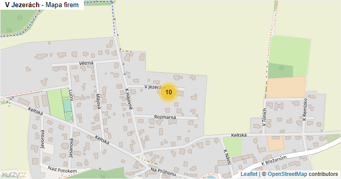 V Jezerách - mapa firem