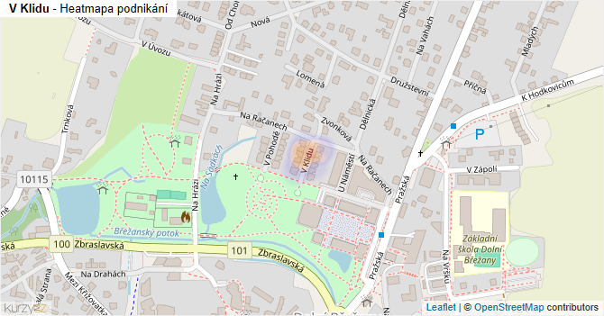 V Klidu - mapa podnikání