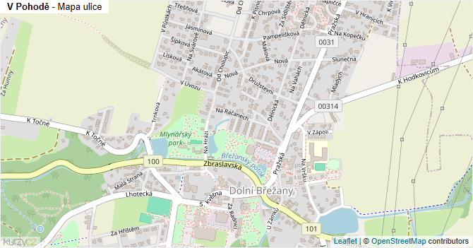 V Pohodě - mapa ulice