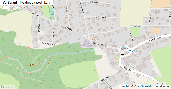 Ve Stráni - mapa podnikání