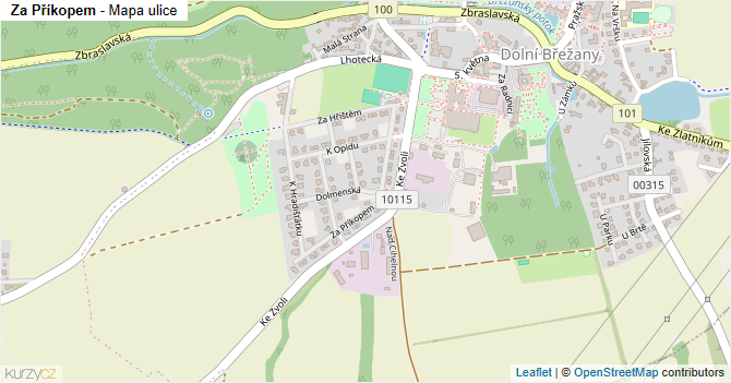 Za Příkopem - mapa ulice