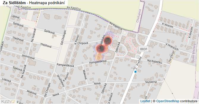 Za Sídlištěm - mapa podnikání