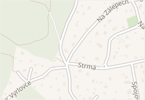 Zálepy v obci Dolní Břežany - mapa části obce