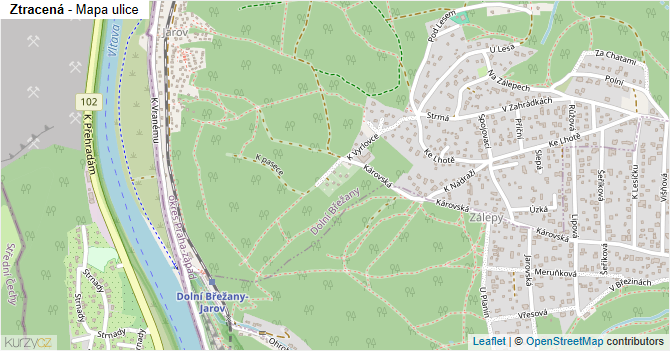 Ztracená - mapa ulice