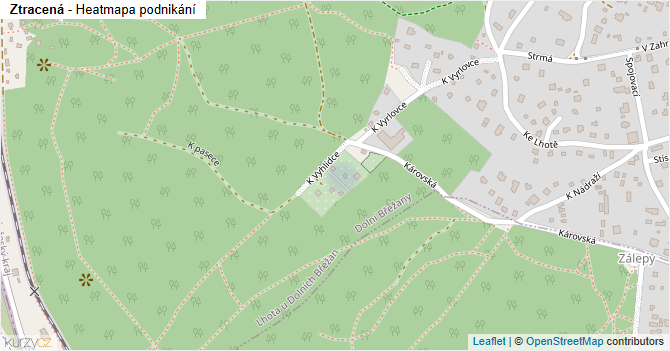 Ztracená - mapa podnikání