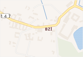 Bzí v obci Dolní Bukovsko - mapa části obce