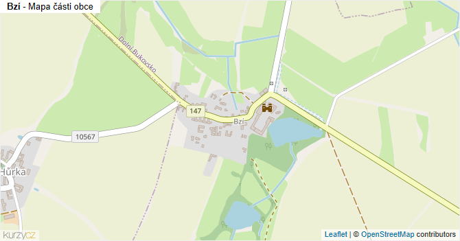Bzí - mapa části obce