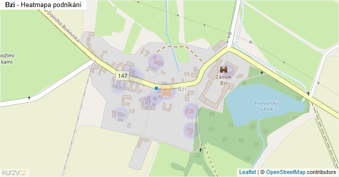 Bzí - mapa podnikání