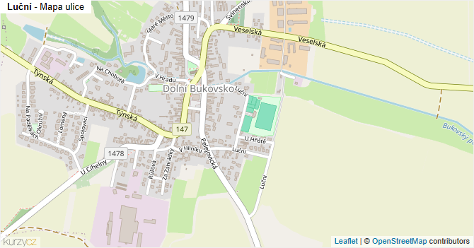 Luční - mapa ulice