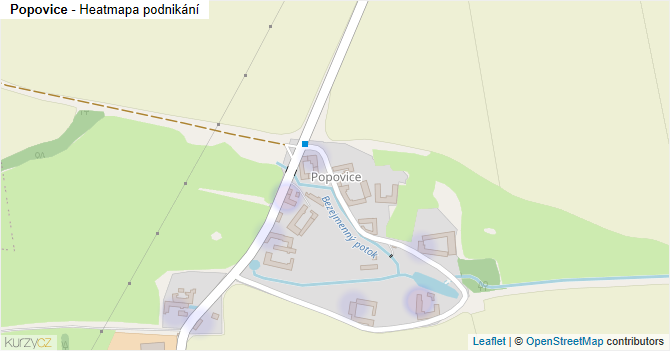 Popovice - mapa podnikání