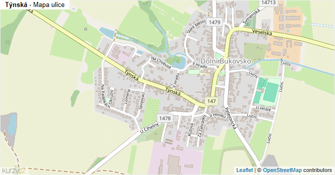 Týnská - mapa ulice