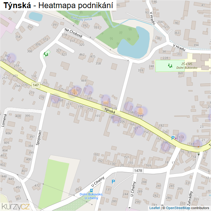Mapa Týnská - Firmy v ulici.