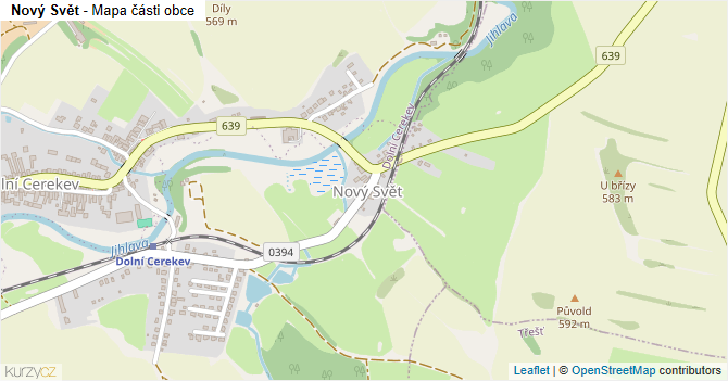 Nový Svět - mapa části obce