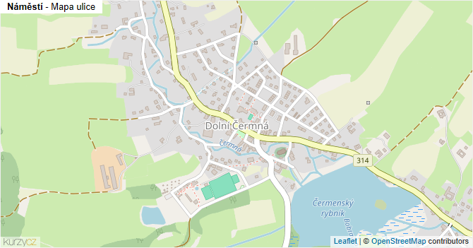 Náměstí - mapa ulice