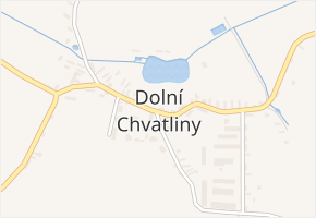 Dolní Chvatliny v obci Dolní Chvatliny - mapa části obce