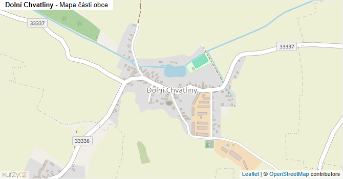 Dolní Chvatliny - mapa části obce
