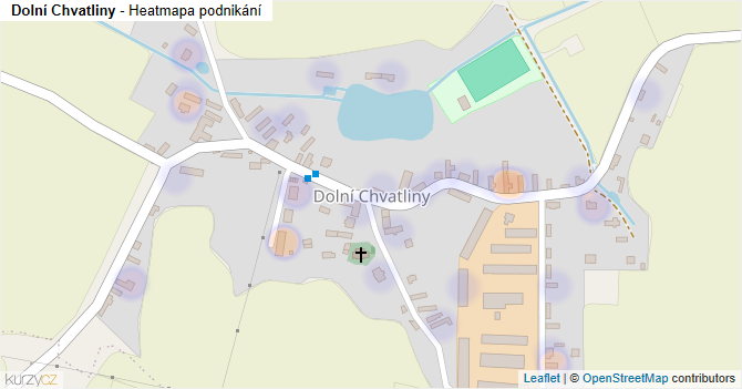 Dolní Chvatliny - mapa podnikání