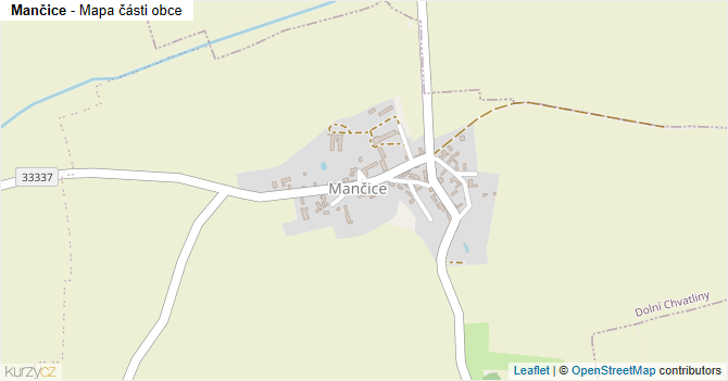 Mančice - mapa části obce