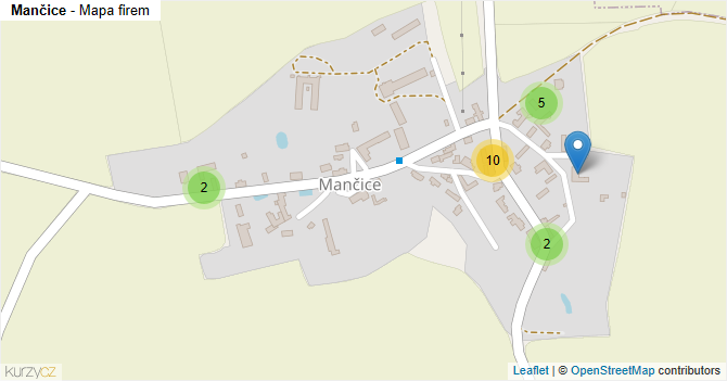 Mančice - mapa firem