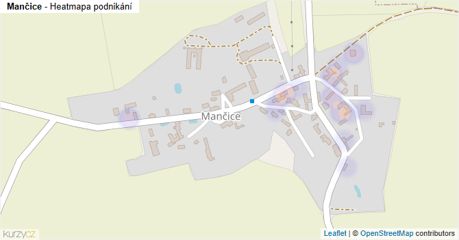 Mančice - mapa podnikání