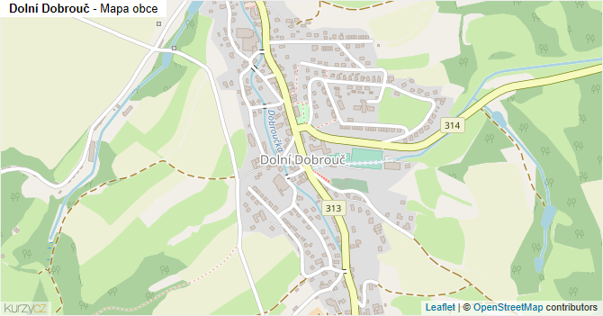 Dolní Dobrouč - mapa obce