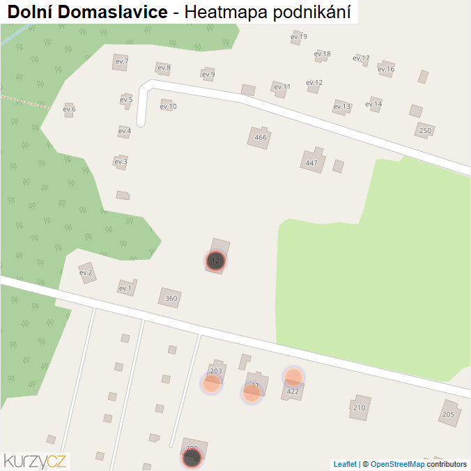 Mapa Dolní Domaslavice - Firmy v obci.