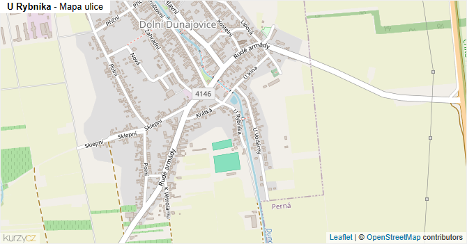 U Rybníka - mapa ulice