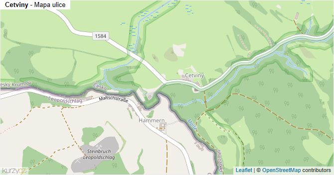 Cetviny - mapa ulice