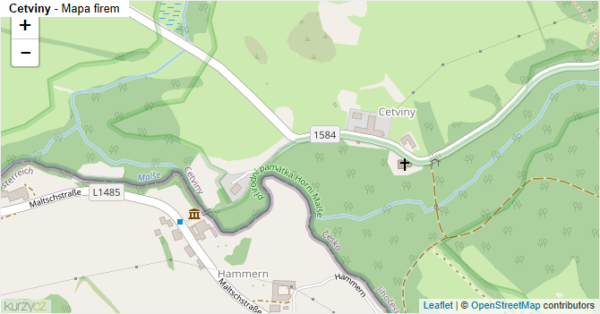 Cetviny - mapa firem