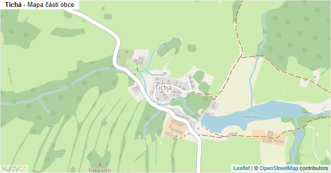 Tichá - mapa části obce