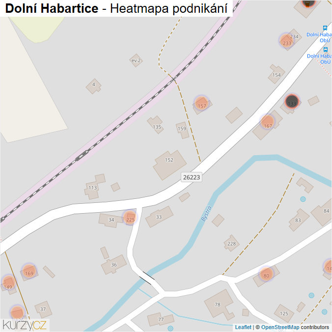 Mapa Dolní Habartice - Firmy v obci.