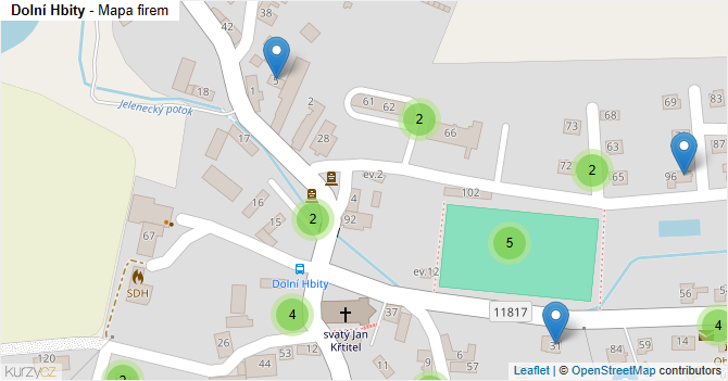 Dolní Hbity - mapa firem