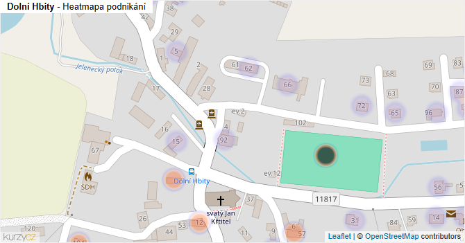 Dolní Hbity - mapa podnikání
