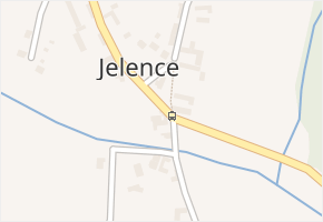 Jelence v obci Dolní Hbity - mapa části obce