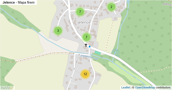 Jelence - mapa firem