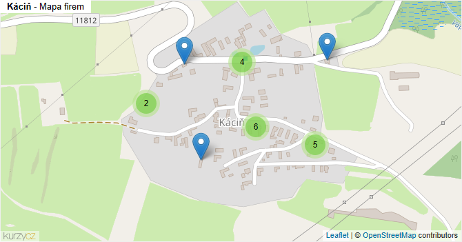 Káciň - mapa firem