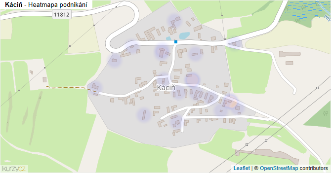 Káciň - mapa podnikání