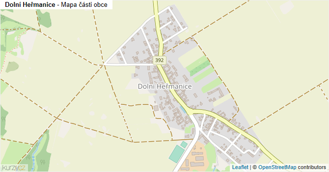 Dolní Heřmanice - mapa části obce