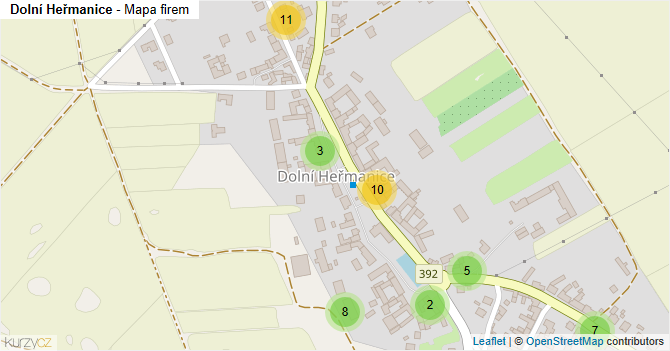 Dolní Heřmanice - mapa firem