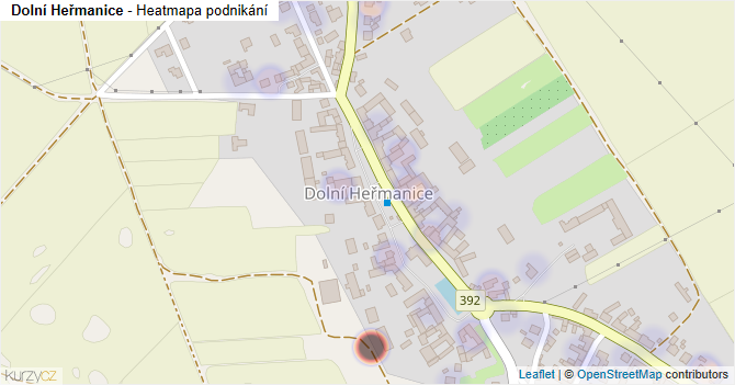 Dolní Heřmanice - mapa podnikání