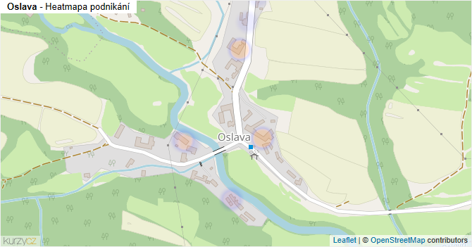Oslava - mapa podnikání