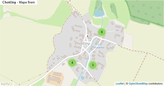 Chotčiny - mapa firem
